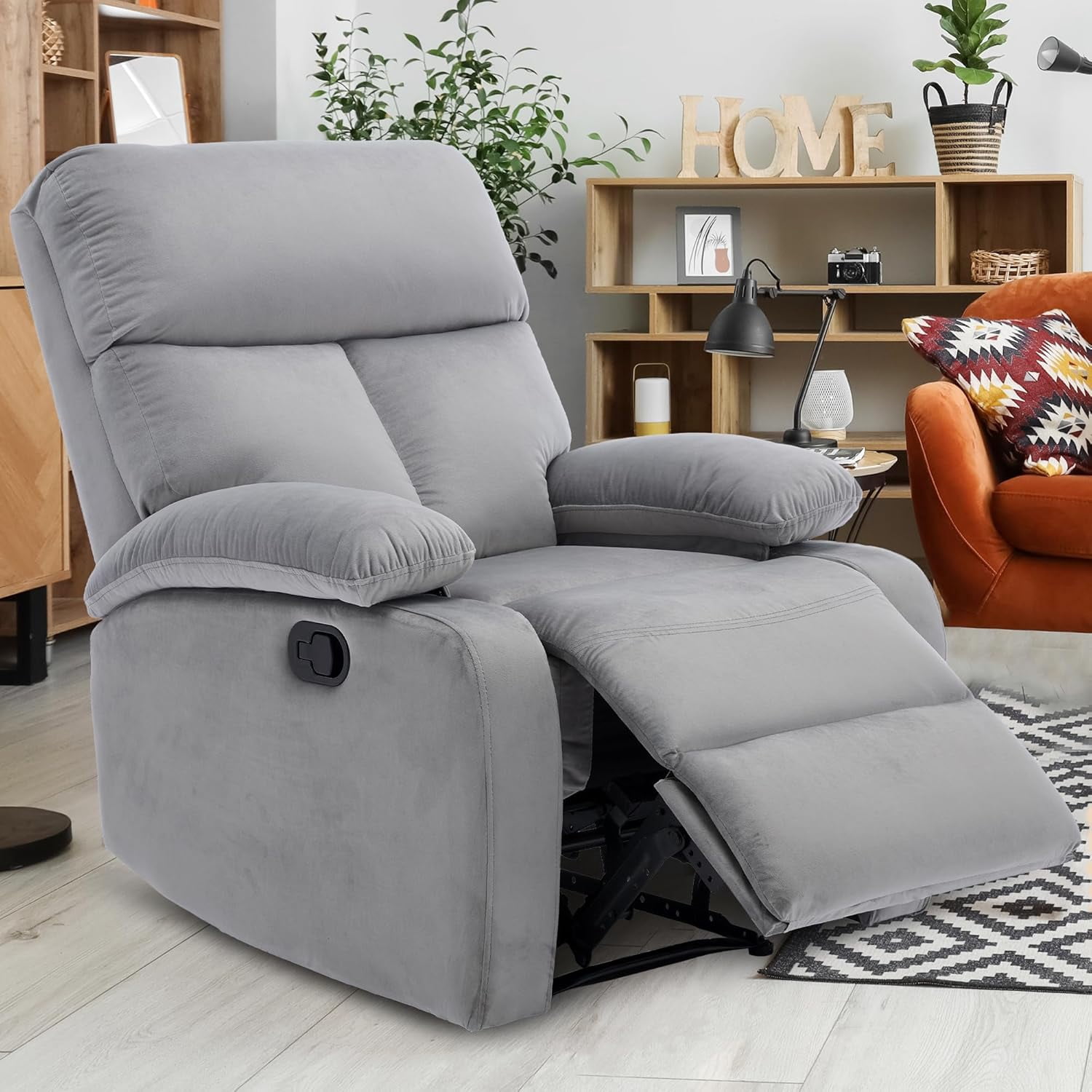 Manual Recliner Chair for Adults, Small Recliners for Small Spaces ...