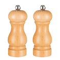 thumbnail image 1 of Manual Refillable Solid oak Wood Salt Shaker and Pepper Grinder Spice Mill Set Ceramic Rotor Steel Core with Strong Adjustable Coarseness (Set of 2, oak ), 1 of 5