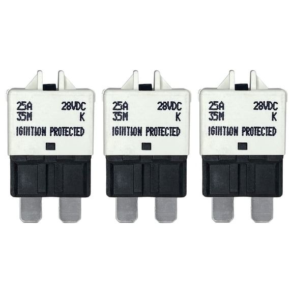 Manual Reset ATC/ATO 25 Amp Circuit Breaker Fuse for Automotive Marine Boat Car Truck RV Audio Battery Protection | Low Profile (3)