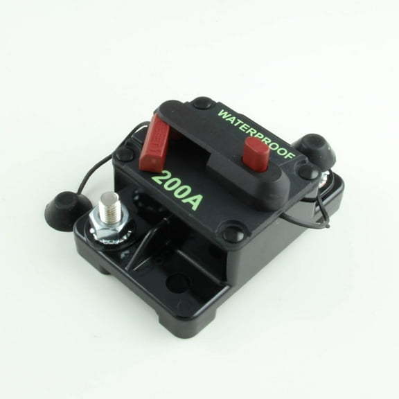 Manual Reset Circuit Breaker, High Current- Waterproof 200 Amp