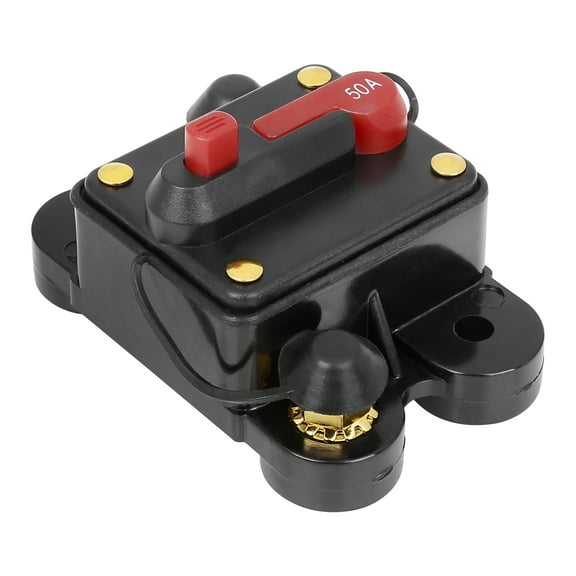 Manual Reset Waterproof Inline Fuse Holders Inverter Circuit Breaker 50A for Car Audio