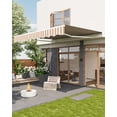 thumbnail image 1 of Manual Retractable Patio Awning – Waterproof 280g Polyester Sun Shade with Heavy-Duty Aluminum Frame & Hand Crank, for Deck, Balcony & Porch, 1 of 7