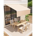 thumbnail image 1 of Manual Retractable Patio Awning - Waterproof, Fade & Tear Resistant 280g/m² Polyester - Sturdy Aluminum Frame, Crank Handle - Sun Shade for Deck, Porch, Balcony, Garden, Outdoor Dining, 1 of 8