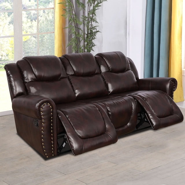 Manual Rivet Decorate Reclining Living Room Furniture Breathable ...