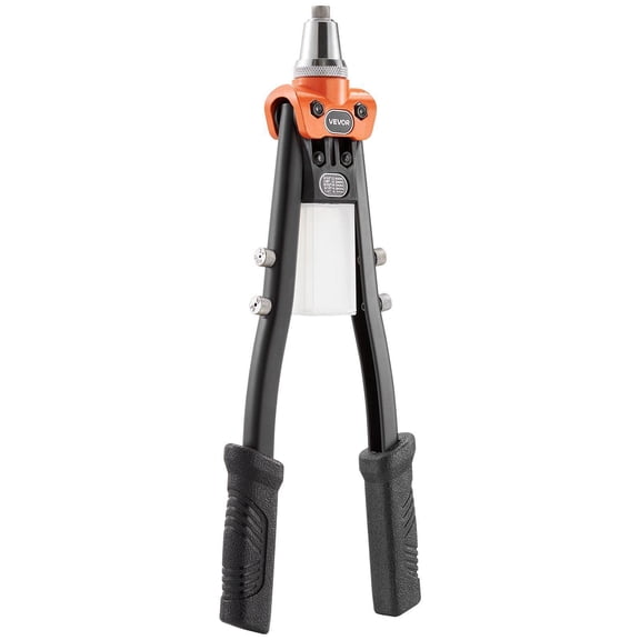 Manual Rivet Gun Kit with 230 Blind Rivets 5 Interchangeable Nosepieces 5 Drill Bits and Carrying Case for Metal Automotive Home and DIY Projects