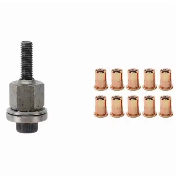 Manual Rivet Screw Riveter Rivet Nut Tool Adapter Metal License Plate Simple Installation 11pcs M6