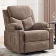 thumbnail image 1 of Manual Rocker Recliner Chair for Adults with Vibration Massage,Glider Rocking Recliner Chairs for Living Room Bedroom Overstuffed Soft Reclining Sofa Chair with Pockets and Cup Holds (Coffee), 1 of 9