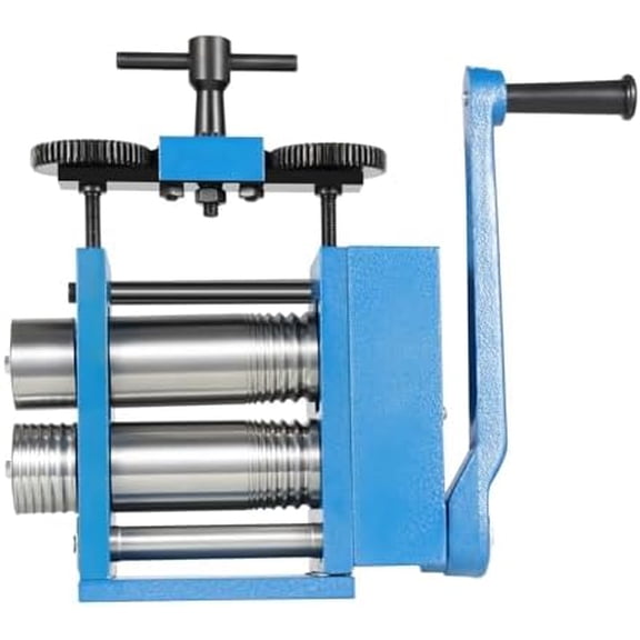 Manual Rolling Mill Machine, Roller Manual Combination Rolling Mill Machine with T-Shape Handle and Three-in-One Rollers, Adjustable Press Thickness Jewelry Press Tabletting Tool Jewelry DIY Tool