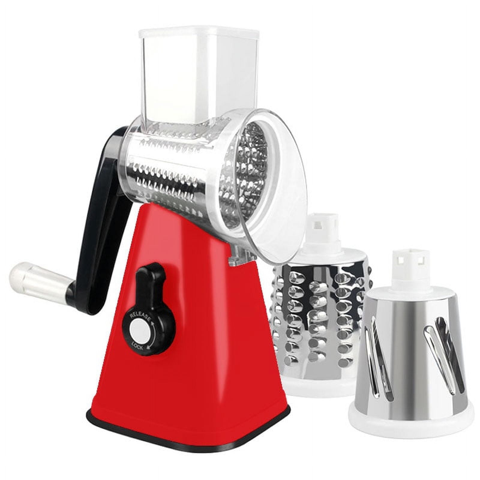 Cheese Grater,Large 4 in1 Manual Round Mandoline Slicer,Cheese