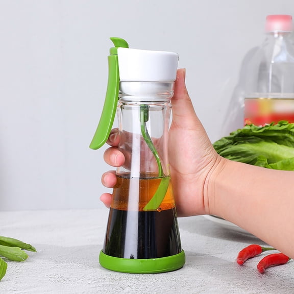 Manual Rotating Dressing Mixer Bottle and Stirring Cup, Seasoning Juice Mixer for Kitchen and Salad Prep, White