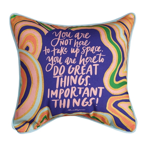 Manual SDYANH Thimblepress Brights You are Not Here Throw Pillow, 12-inch Square, Multicolor