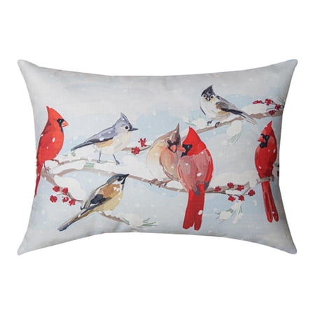 Manual SHLWCC Holiday Winter Companions by Martha Collins Climaweave Throw Pillow, 18 Inches x 13 Inches, Multicolor