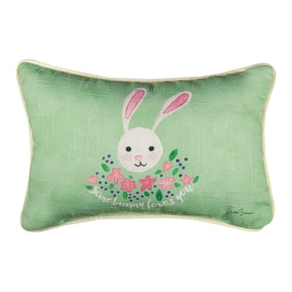 Manual SWBDW Bunny Ditsy Word Pillow, 12.5 -inch Length
