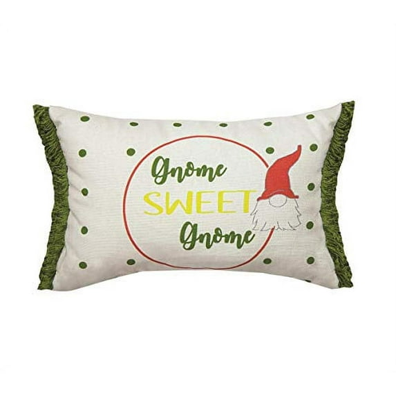 Manual SWGSG Gnome Sweet Gnome DTF Word Pillow, 12.5 Inches x 8 Inches, Multicolor