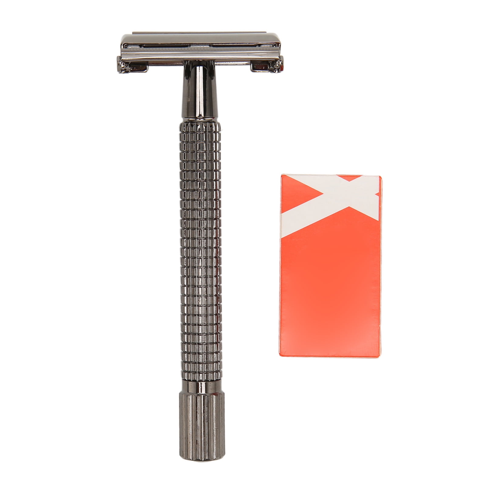 Manual Safety Beard Trimmer Alloy Portable Ergonomic Double Edge Beard Trimmer with Blade for