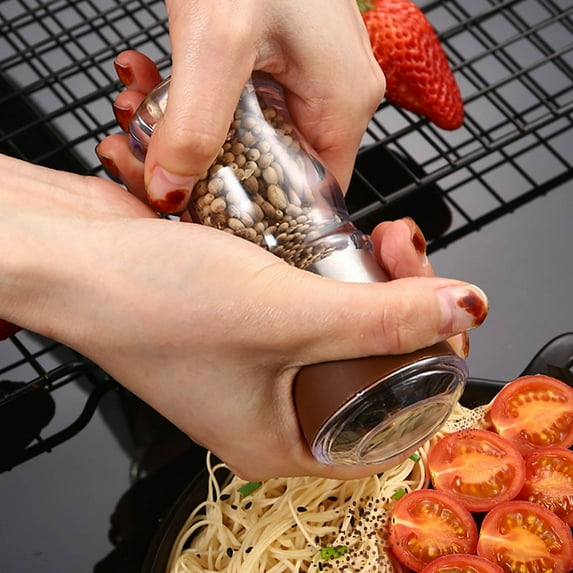 Manual Salt or Pepper Grinder Seasoning Bottle Spice Grinding Containers Portable Salt Grinder Mini Seasoning Jar Refillable Manual Adjustable Kitchen Tool