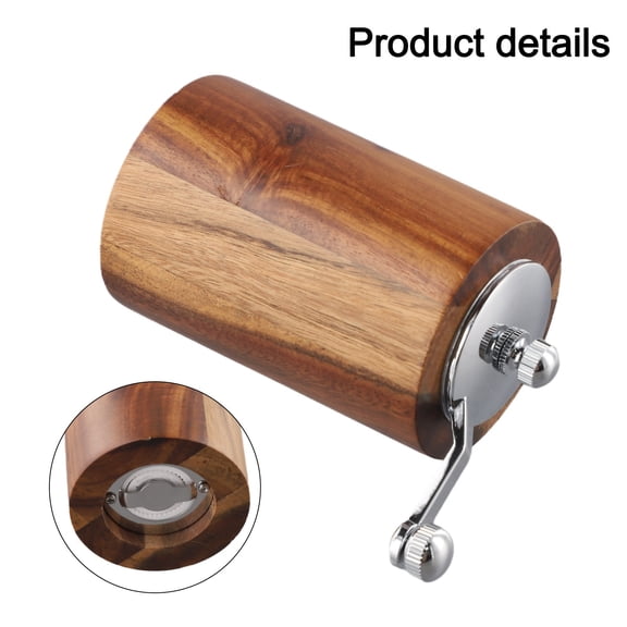 Manual Salt Pepper Grinder Wooden Adjustable Spice Mill Bottle Coffee Seasoning M YIWEI