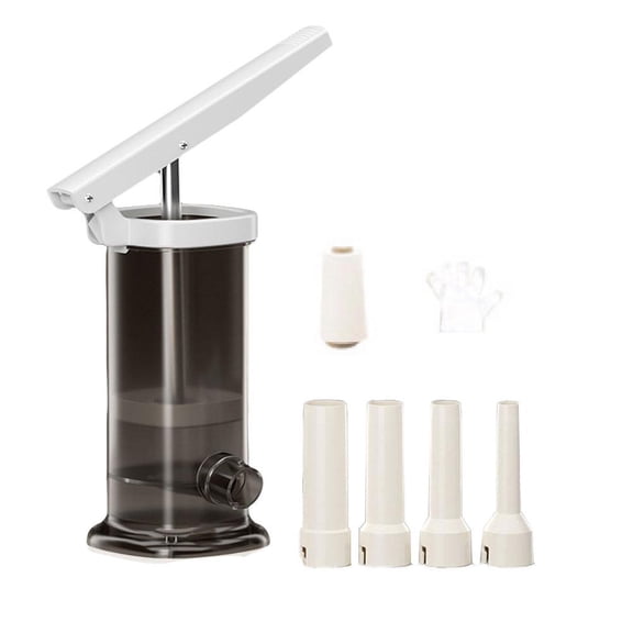 Manual Sausage Stuffer,Homemade Sausage Maker, Fast Meat Filling Machine with 4 Stuffing Tubes,Large Capacity Meat Stuffing Filler Tool Kit,Manual Sausage Maker for Family