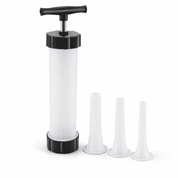 Manual Sausage Stuffer Kit with 3 Stuffing Tubes for Homemade Meat Sausages
