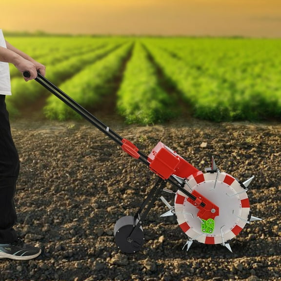 Manual Seeder, Seeder Planter, Modern Red Garden Seeder, Hand-push Seeder Controls The Number Of Seeds to 1-2 At a Time
