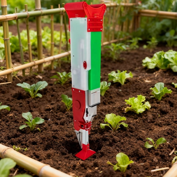 Manual Seeder for Farming - Adjustable Seed Sowing Tool for Plain & Hilly Terrain Easy-to-Use, Portable, Rust-Resistant Sows 1-3 Seeds Per Slot