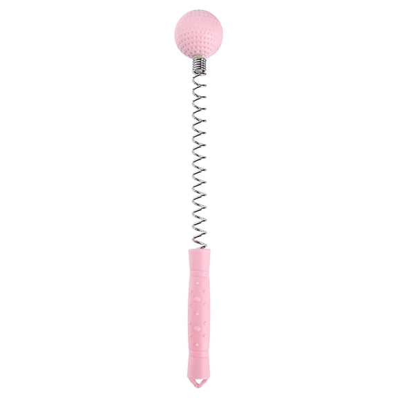 Manual Silicone Spring Massage Hammer, Handheld Body Kneading Stick, Pink, Relieves Neck Shoulder And Back Tension, High Elasticity