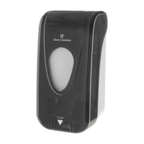 Manual Soap and Hand Sanitizer Dispenser by Oasis Creations, Liquid or Gel, Soap Dispenser Wall Mount, 1000ml/33oz. Commercial or Residential – Black Smoke