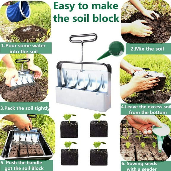 Manual Soil Block Maker Manual Clod Maker Soil Retarder Garden Garden Tools