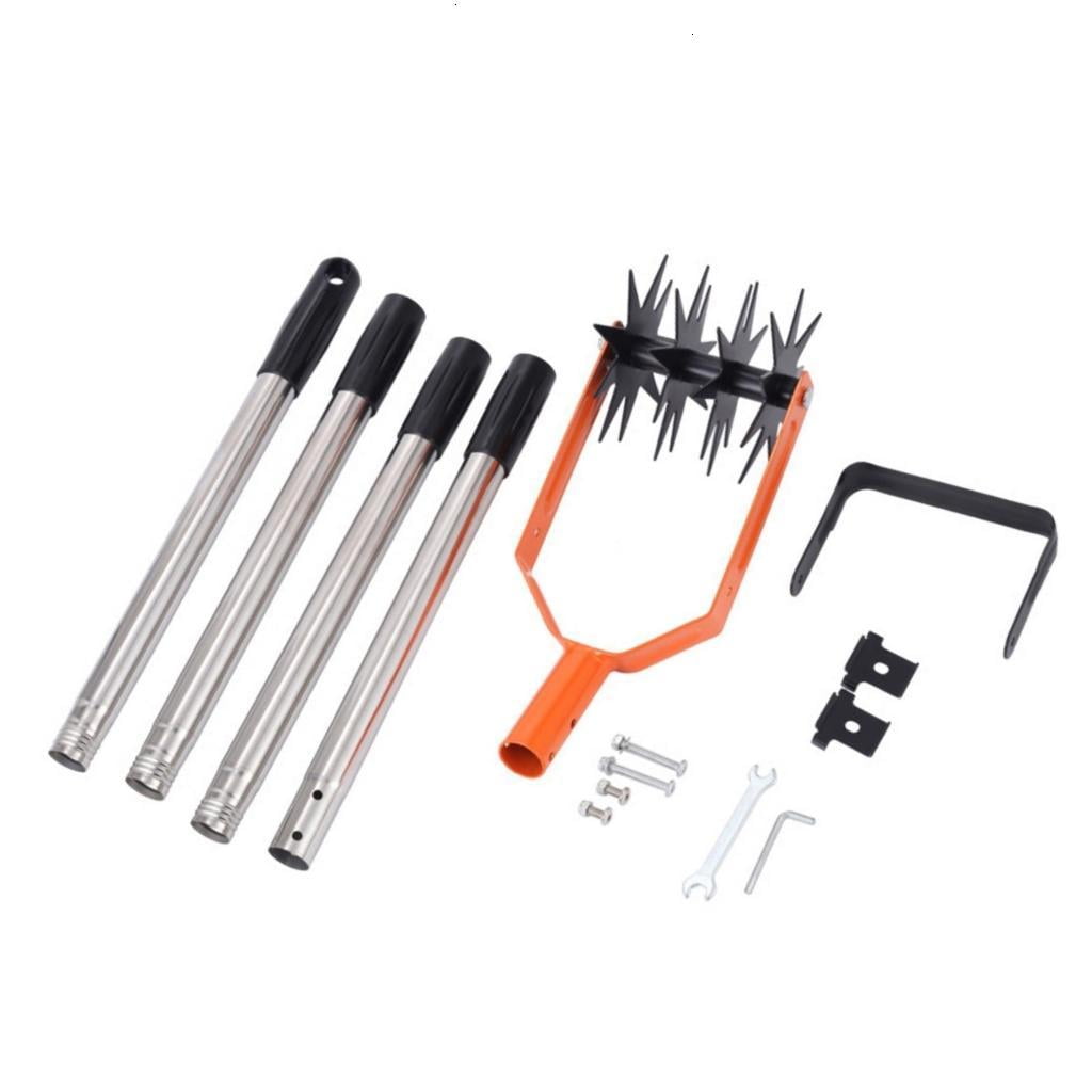 Manual Soil Tiller Featuring Adjustable Handle Length and SteelB1adefor Back Friendly Gardening