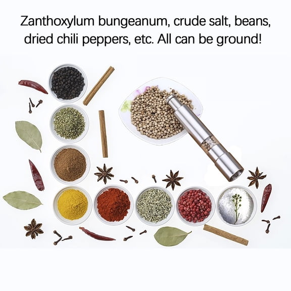 Manual Spice Grinder, Household Pepper Grinder, Stainless Steel Manual Press, Multi-Purpose Grinder for Chili Peppers, Sichuan Peppercorns, Spices