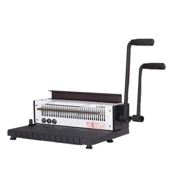 Manual Spiral Binding Machine Metal 34 Hole Punching Square 4X4mm Photo Album A4 Paper Binding Punching Machine TD-1500B34 ,Easy to Use