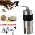 thumbnail image 1 of Manual Stainless Steel Coffee Grinder Adjustable Settings Portable for Camping, 1 of 12