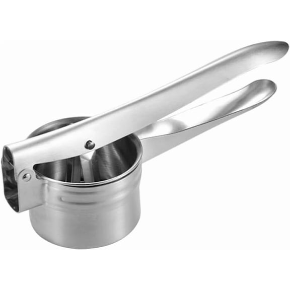 Manual Stainless Steel Fruit Juicer Press, Handheld with Bottom Holes, 1pc