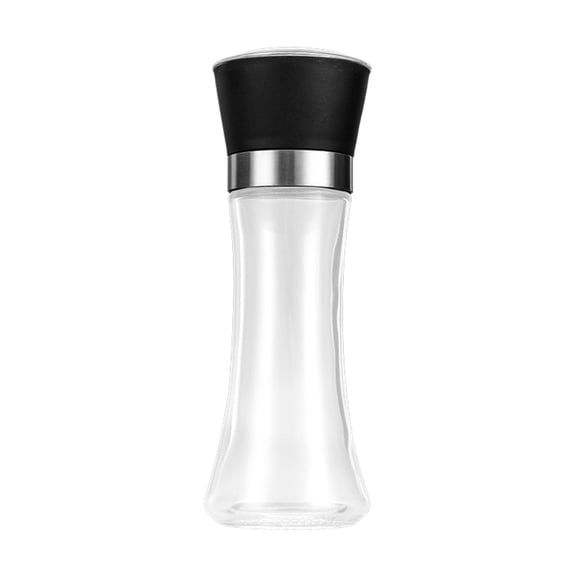 Manual Stainless Steel Glass Pepper Grinder, Adjustable Coarseness, Moisture-Proof Seasoning Bottle for Spices & Kitchen Use
