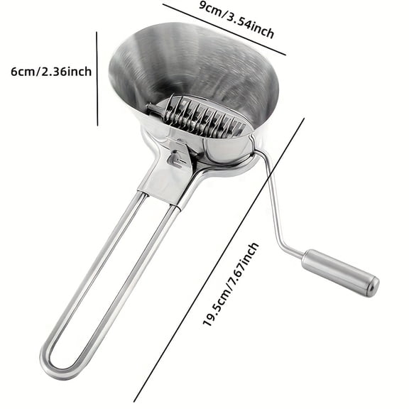 Manual Stainless Steel Pull Cord Food Chopper, Heavy Duty No Electricity Required Handheld Manual Vanilla Chopper for Herbs, Garlic, Onions, Vegetables & Nuts