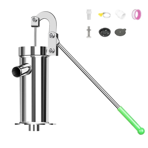 Manual Stainless Steel Pump, Hand Water Suction Pump for Home Garden Yard