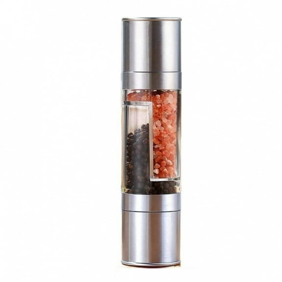 ​​Manual Stainless Steel Salt & Pepper Grinder Set, 2-in-1 Adjustable Ceramic Grinding Spice Mill – Compact Kitchen Tool for Home & Outdoor Use, Eco-Friendly Design​​