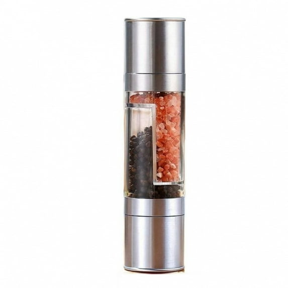 Manual Stainless Steel Salt & Pepper Grinder Set, 2-in-1 Adjustable Ceramic Grinding Spice Mill – Compact Kitchen Tool for Home & Outdoor Use, Eco-Friendly Design