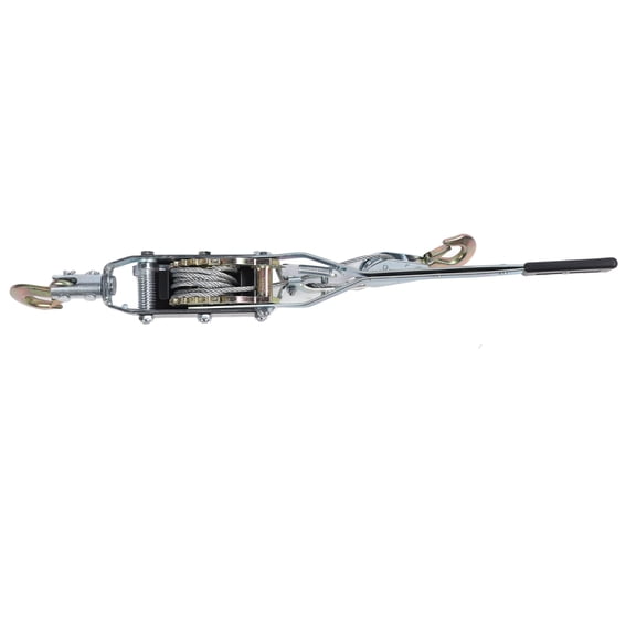 Manual Steel Ratchet Cable Power Puller Winch 4T Heavy Duty Dual Gear Double Hook Hand Lifter Tool, TYHP4T (4 Tons / 8800 lbs)
