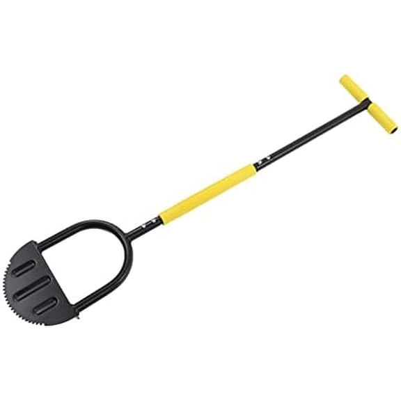 Manual Steel Tooth Lawn Edger, 96cm Heavy Duty Tool for Clean Garden Edges, T Handle with Sponge Cover, Perfect for Gardeners & Landscapers$$Garden & Patio