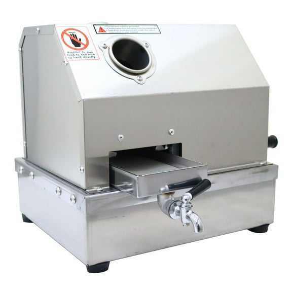 Manual Sugar Cane Juicer Machine Sugarcane Juice Extractor Ginger Press Squeezer 150kg/h 3-Roller with Filter Box