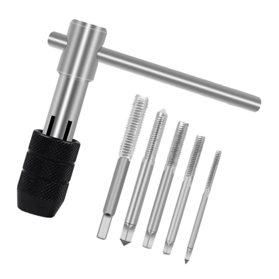 Manual T-Handle Tap Wrench Alloy Steel Manual Tapping Tool Set With Comfort Handle For Metal Aluminum