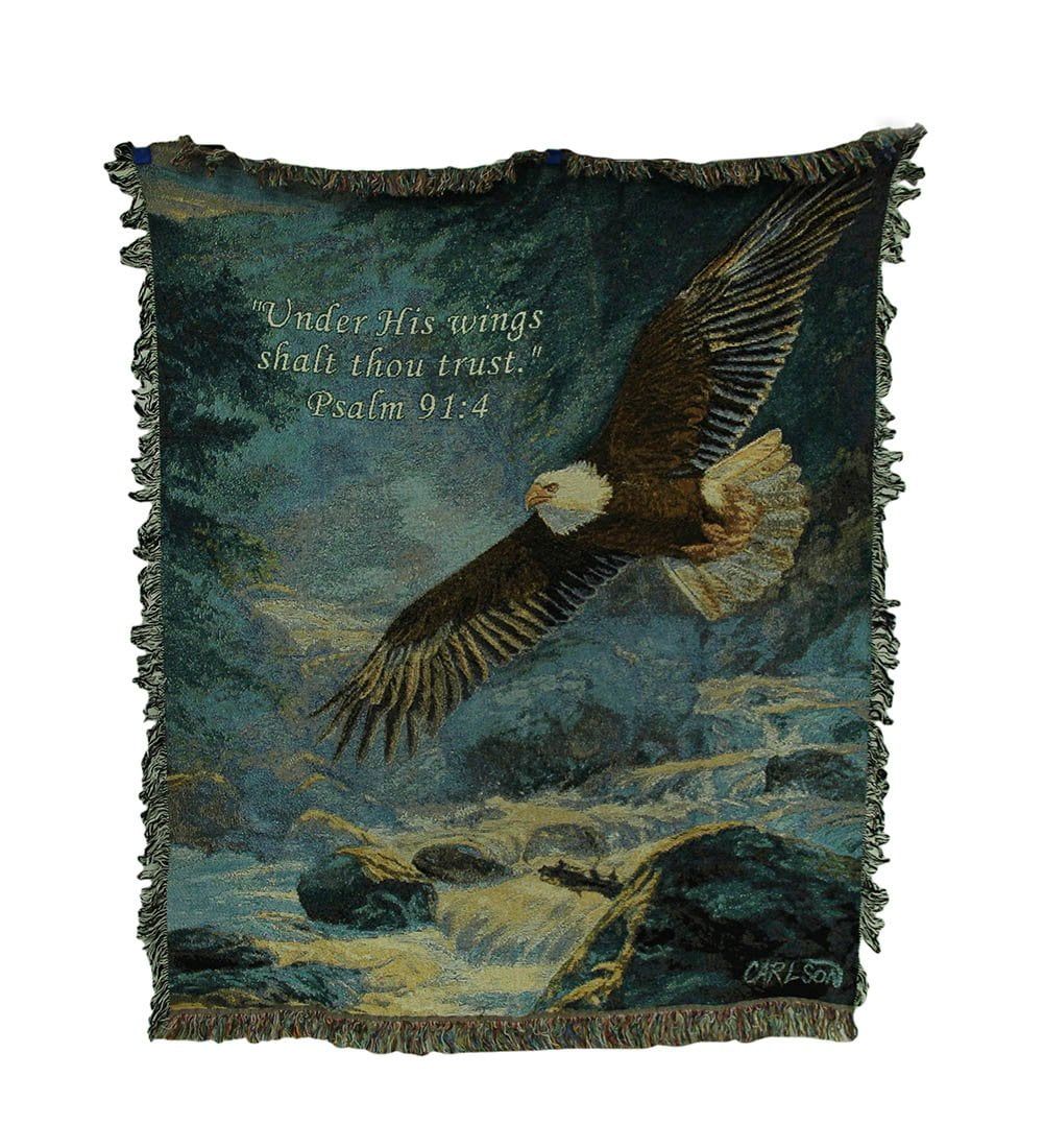 Twin Multicolor Cotton Fleece Reversible Tapestry Throw Blanket