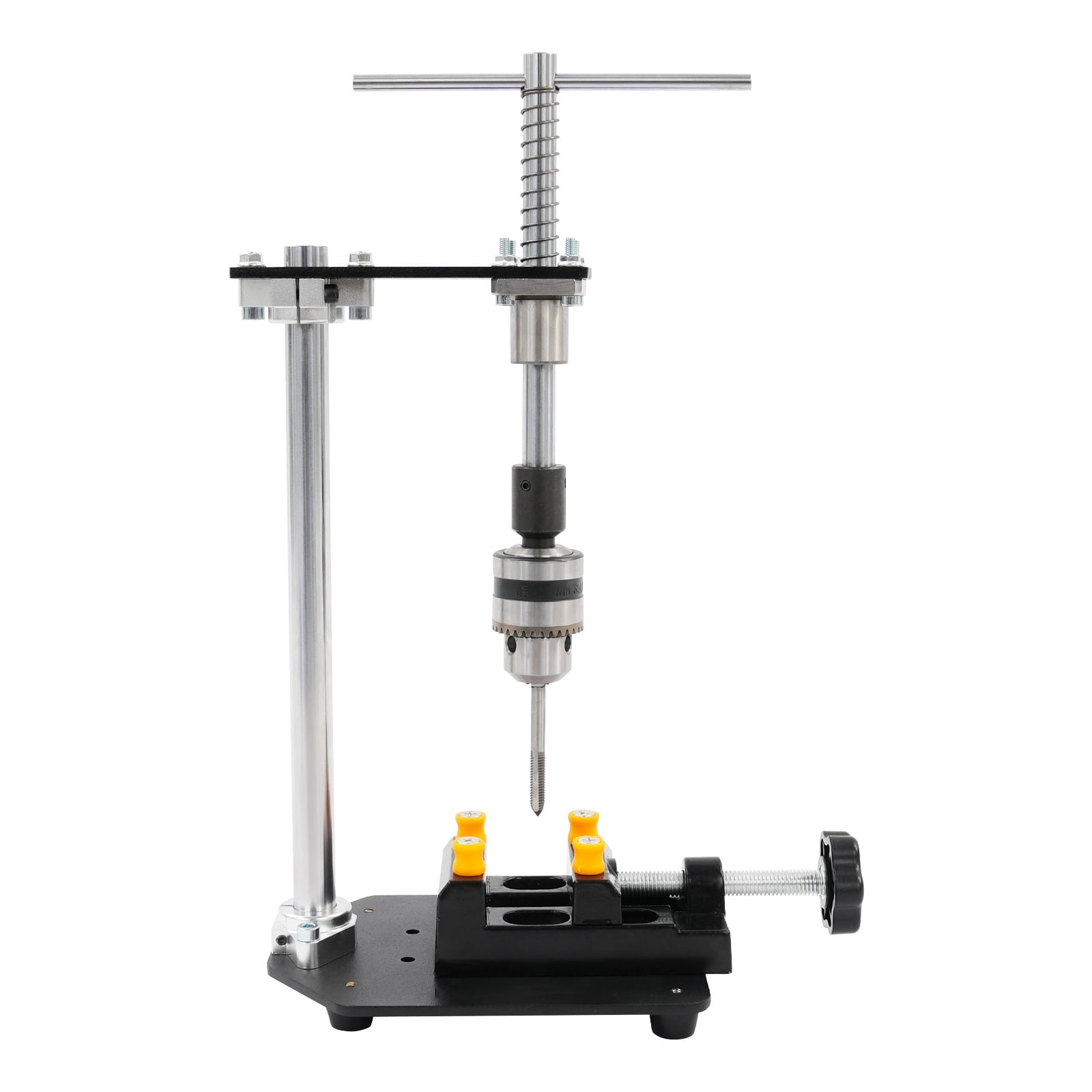 Manual Tapping Machine Tool Kit with 6 Taps (M3-M10) and Bench Vise ...