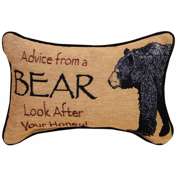 Manual The Lodge Collection Reversible Throw Pillow, 12.5 X 8.5-Inch, Advice from a Bear X Your True Nature