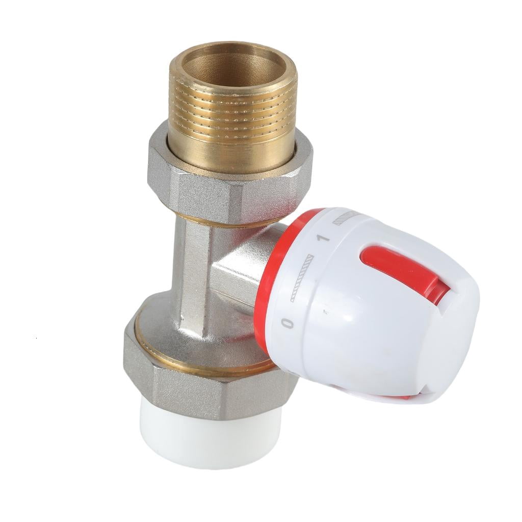 Manual Thermostat Set Brass Corner Radiator Valves Heating Valves Protections Energy Saving Thermostat Valves