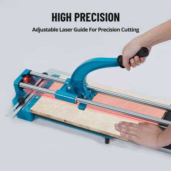 Manual Tile Cutter, 24/32/48 Inch Tile Cutter with Tungsten Carbide Cutting Wheel,Infrared Positioning, Precise Tile Cutter Tools (48 Inch Double Rails)