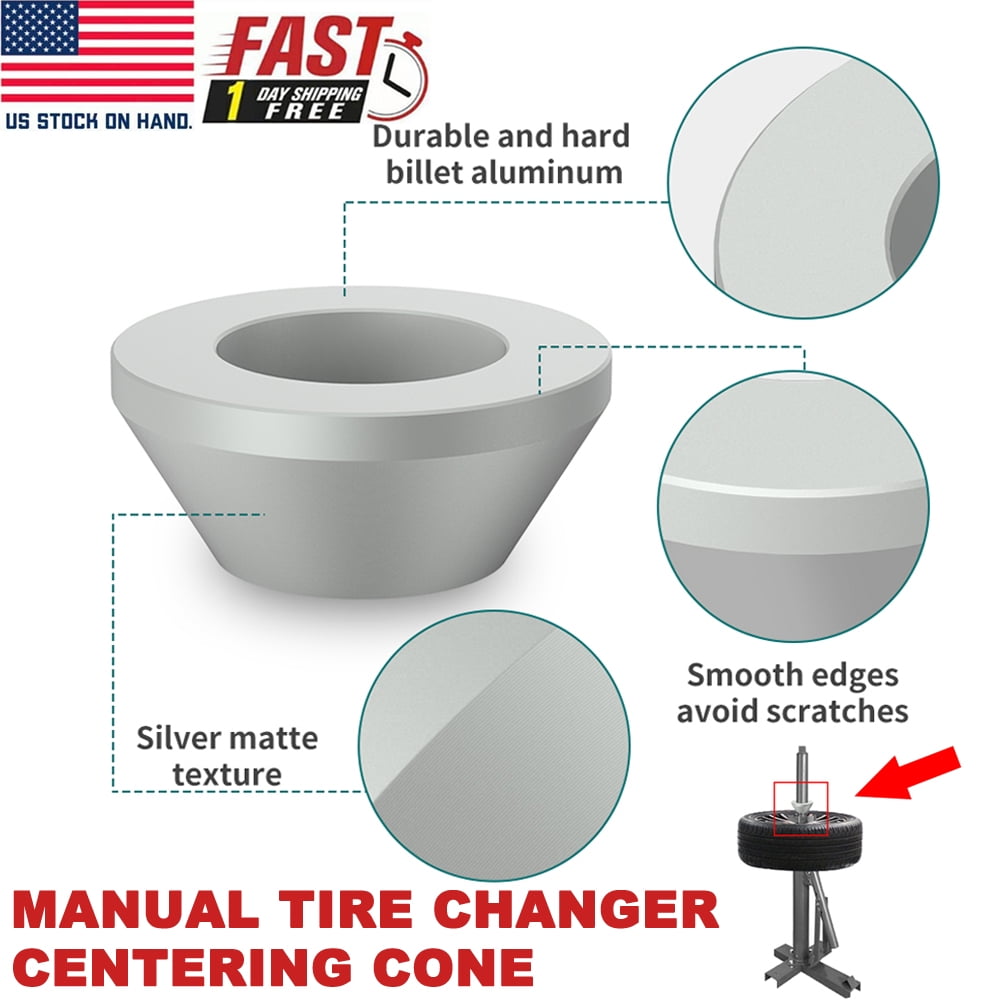 Manual Tire wheel Changer centering cone, Billet Aluminum Upgrade Wheel