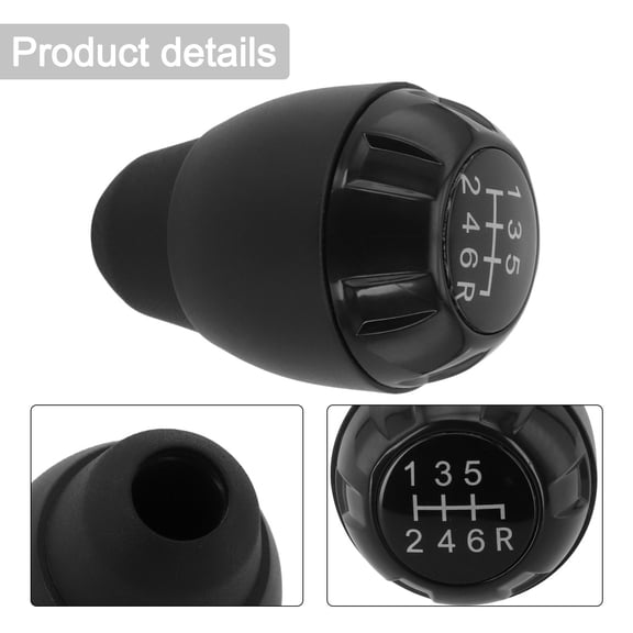 Manual Transmission Shift Knob 6-Speed Direct Replacement for Jeep for WRANGLER JK 2007-2018 Plastic Gear Interior Accessory OEM 52060485AG Easy Installation Sleek Design