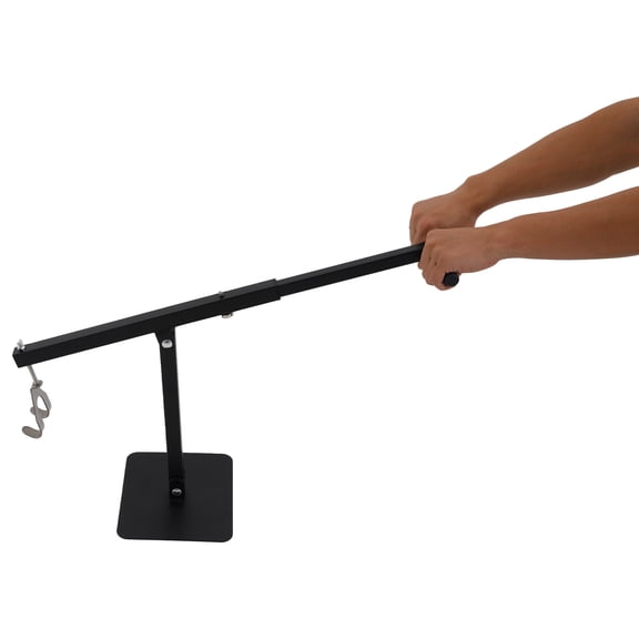 Manual Trash Compactor 60-100L, Adjustable Height Lever Action Waste Tamper Black